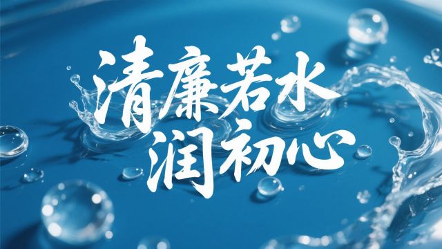 清廉中国丨清廉若水润初心