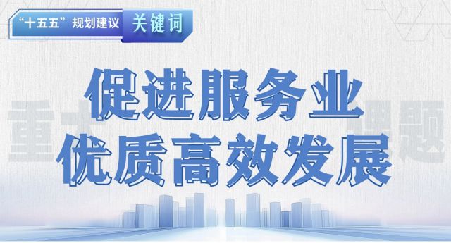“十五五”规划建议关键词丨促进服务业优质高效发展